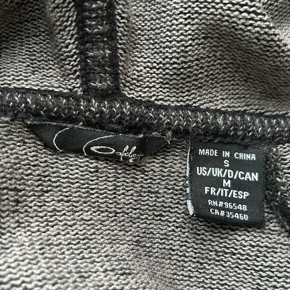 Oakley Women’s Charcoal Cotton-Wool Hooded Zip Knit Cardigan w/ Snap-Tab – US S - Picture 11 of 11